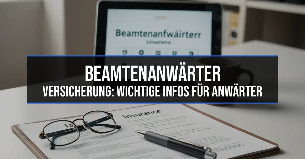 Beamtenanwärter Versicherung: Wichtige Infos für Anwärter