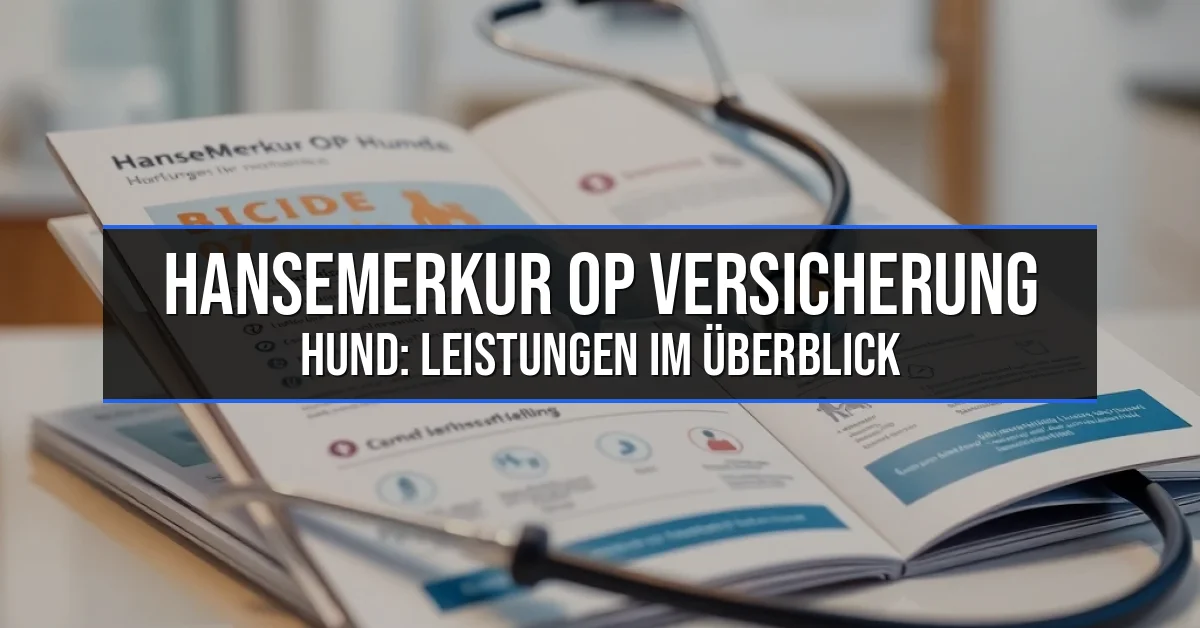 HanseMerkur OP Versicherung Hund: Leistungen im Überblick