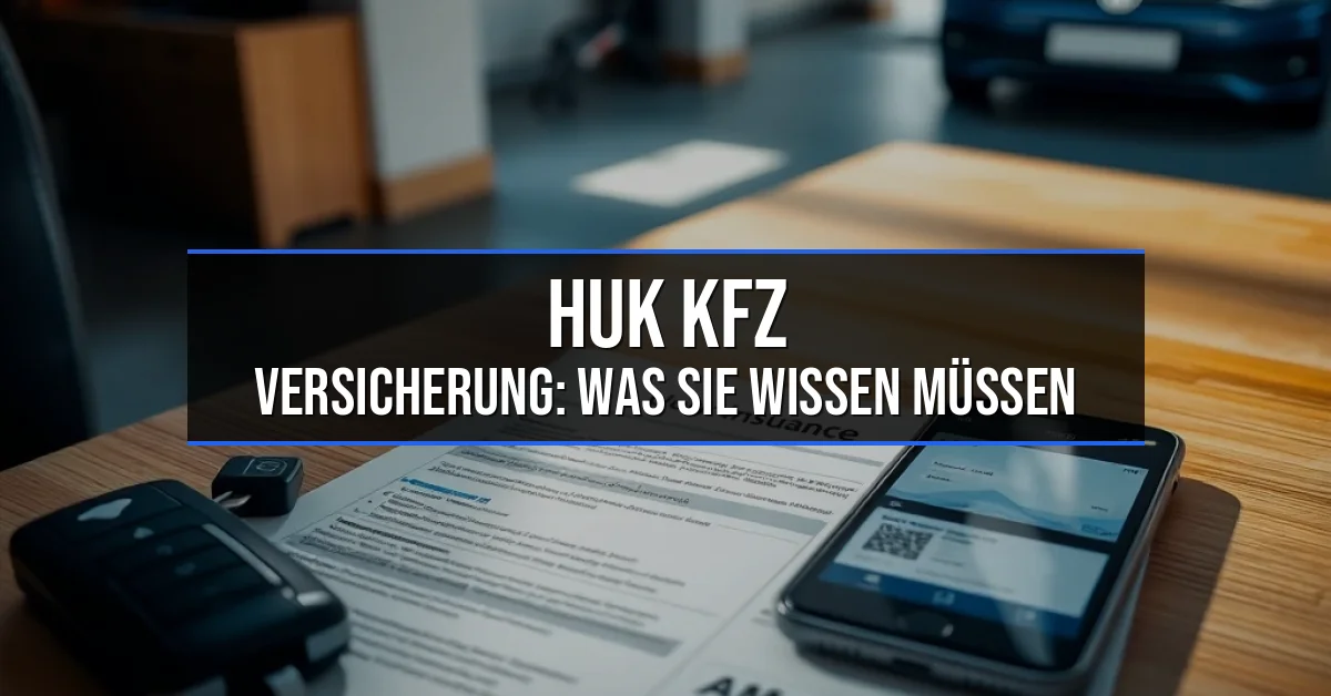 HUK Kfz Versicherung: Was Sie Wissen Müssen