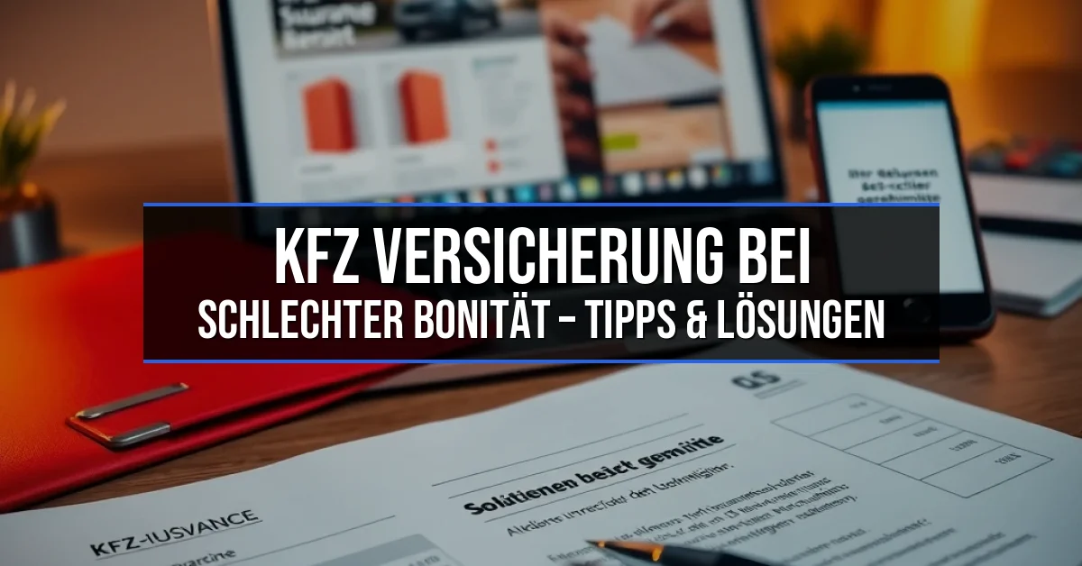 KFZ Versicherung bei schlechter Bonität – Tipps & Lösungen